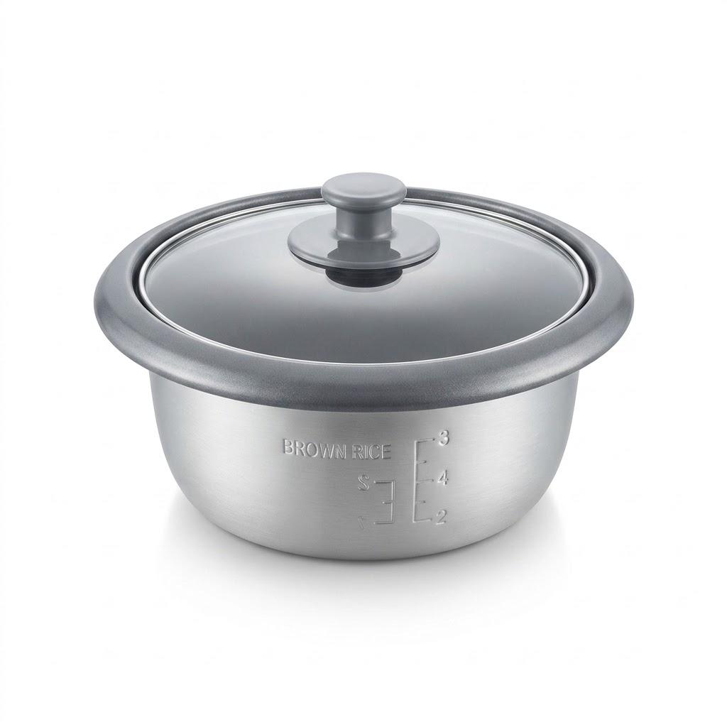 Metal rice cooker inner pot, 3-cup