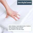 10" Wide Split King Gap Filler for Adjustable Bed,Twin to King Bed Converter Kit Bed Bridge Mattress Connector with Removable Washable Cover for Guest,Hotel,Stayover,Family Room (75 in Length)