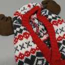 KYEESE Dog Christmas Sweater, Warm Dog Sweater for Dogs Boy Girl with Cute Reindeer Antler Hood, Soft Knitwear with Leash Hole, Cozy Holiday Pet Outfit for Winter, Large (Large (11-19lbs))