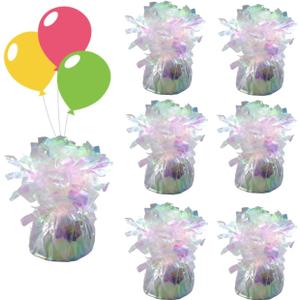 balloon weights are perfect for parties, birthdays, weddings. Each pack includes 6PCS durable weights that easily decorate balloons and elevate any celebration.(Lridescent 100g)