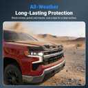 3Pcs Hood Protector with LED Light Compatible with 2022-2026 Chevy Silverado 1500 LT Lightshield Glossy Black Hood Deflector Replacement for 2022-2026 Chevy Silverado Accessories