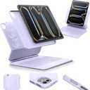 ESR iPad Pro 13 Inch Case with Keyboard (M5/M4, 2025/2024), iPad Pro 13 Keyboard Case with Easy-Set Magnetic Stand, Portrait/Raised Modes for iPad Pro 13, Removable, Rebound 360 Series