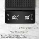 Coffee Scale with Timer, 3kg/0.1g High Precision Espresso Scale, Digital Kitchen Scale for Espresso and Pour-Over Coffee (Batteries Included)