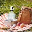 2 x MJIYA Portable Water Bottle Pump, Universal Bottle Electric Water Dispenser with Switch and USB Charging, for Camping, Kitchen, Workshop, Garage (White)