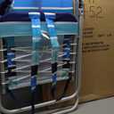 Tommy Bahama Hi-Boy 17" Seat Height 4-Position Lace-Up Suspension Folding Beach Backpack Chair (Logo Stripe)