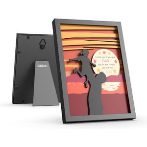 2 x CCCEI Black 5x7 Desk Decor for Home Office, Gifts for Men From Daughter, Unique Thank You, Love Gift Ideal for Brthday, Fathers Day Christmas.