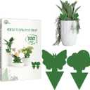 100 Pcs Sticky Traps for Fungus Gnat (Plants), Fruit Fly, Whitefly, and Fly, Yellow Sticky Insect Catcher Traps for Indoor/Outdoor, Kitchen, and Plants, High-End Glue, Non-Toxic (100 Pcs Green)