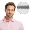 Rouen Polo Shirts for Men Dry Fit Performance Heather Stripe Golf Polo Moisture Wicking Lightweight Breathable Golf Shirts (Pink, XXXL)