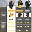 4 x RIGWARL Upgraded Work Gloves Men with Wear-resistant Rubber Patch on Palm, Gardening Gloves Thickened Padding for Protection, Safety Work Gloves Women Tear resistant for yard, Mechanics, Construction (Medium, Premium Black- (95% Wear-resistant, M))