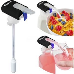 The Magic Tap Automatic Drink Dispenser - Hands-Free Beverage Dispenser for Fridge - Perfect for Milk, Juice - Gifts for Women & Men - 1 Pack, Black