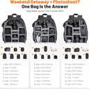 Cwatcun Camera Backpack Bag Professional for SLR DSLR Mirrorless Camera Waterproof Camera Case Compatible with Sony Canon Nikon Camera and Lens Tripod Accessories ( Small Black)