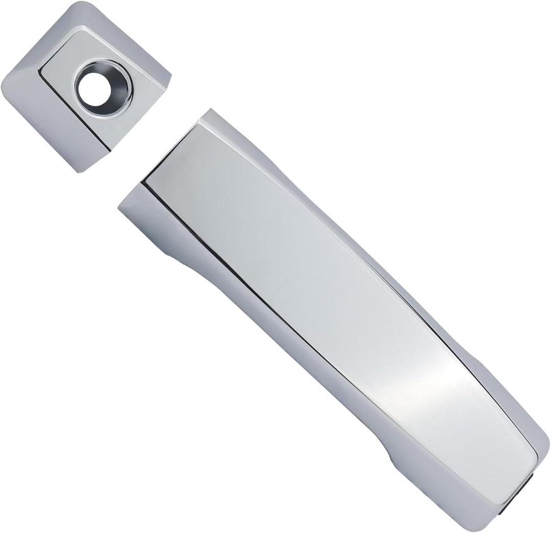 APPERFiT Exterior Door Handle with Key Hole Cover Chrome Compatible with Nissan Titan 2004-2020 / Armada 2004-2015 Front Door Left Driver Side Panel Replaces 80640-ZC00A 80647-9FU0E (FL)