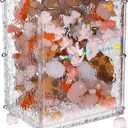 Stuffed Animal Storage, Rolling Toy Organizer Bin with Wheels, Large Clear Shatterproof Cart for Kids Playroom Nursery Bedroom, Slim Tall Design Fits Plush Toys Sports Gear, Glacier