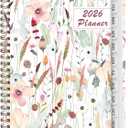 4 x 2026 Planner, Weekly and Monthly Calendar Agenda Book, Jan 2026 - Dec 2026, Hardcover Planning Academic Planner for Office School Supplies and Desk Accessories - A5 (6.3'' x 8.5'') (Wildflower Wash)
