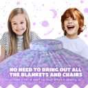Skywin Air Tent for Kids (77 x 50) Builds in 30 Sec, Toddler Tents Indoor for Imaginative Play, Spacious Kids Forts Indoor Playhouse for Boys & Girls Ages 3-14 (Fan Not Incl) (Mermaind Magic Fort)