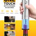 CIRCLE JOY Rechargeable Electric Wine Opener Set 8-in-1 Stainless Steel Automatic Wine Bottle Opener Gift Set w/Electric Wine Aerator Pourer, Foil Cutter, Wine Drip Ring, Vacuum Pump & 2 Wine Stoppers