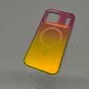 Aesthetic Case for iPhone 17 Pro Max Case for Women Girls [Compatible with Magsafe] Cute Girly Trendy Glitter Sparkly Rainbow Magnetic Protective Phone Cover, Matte Iridescent Red & Yellow