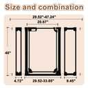 WAOWAO Clear Acrylic 40" Extra Tall Baby Gate for Stairs Modern Design Acrylic Auto Close Pet Gate, 29.52"-47.24" Wide Safety Baby Gate for Doorways,Black Clear Dog Gates Indoor, Hallways,Kitchen