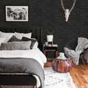 NuWallpaper Black Grassweave Peel and Stick Wallpaper, Textured Removable Wallpaper, Renter-Friendly, 20.5 in x 18 ft