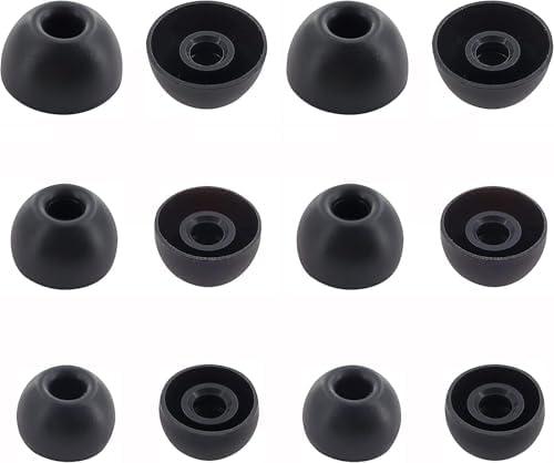 Replacement Earbuds Tips Silicone Ear Tips for JBL Tune 230NC TWS/Tune 125TWS /Tune 130NC TWS/Vibe 200TWS / Free X,Fit in Case, Buds Tips,6 Pairs S/M/L 3 Size,Black713