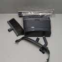 Stand-Up Broom Dustpan Combo - Long Handle with 3 Rows Dense Bristles for Multi-Scene Home/Office/Kitchen/Lobby/Shop, Indoor & Outdoor Cleaning (Black & Gray)