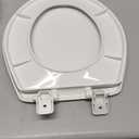 Mayfair Caswell Modern Slow Close Toilet Seat, Durable Plastic Seat, Made in USA, Round, White