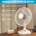 EZ-Chill 12 3-Speed Oscillating Table Fan with Adjustable Tilt, Convenient Push Button Controls, Quiet Operation, White, SB-MTSH05