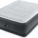 INTEX Dura-Beam Deluxe Comfort-Plush Elevated: Fiber-Tech Queen Size Built-in Electric Pump 18in Bed Height 600lb Weight Capacity