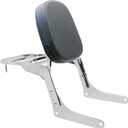 YHMOTO Motorcycle Passenger Backrest Sissy Bar with Luggage Rack Set for Honda Rebel 250 CMX250 CMX250C CA250 All Years