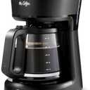 Mr. Coffee Easy On/Off 12-Cup Coffee Maker Switch Pour Grab-a-Cup Auto Pause Black