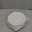 Foraineam 12 Pieces 8 Inch Round Porcelain Salad Plates Dessert Plate Set White Dinnerware Dish Serving Plates