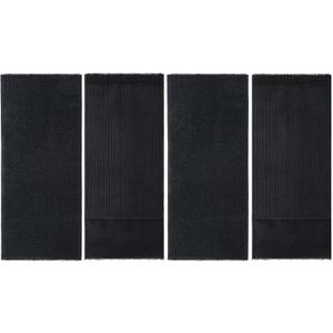 Geiserailie 4 Pcs Extender Strap Reusable Ice Belt Extender Strap Multipurpose Elastic Hook and Loop Extension for Ice Pack Black Back/Knee/Ankle Braces, Vests, Wraps, and Belts (2 x 8 Inch)