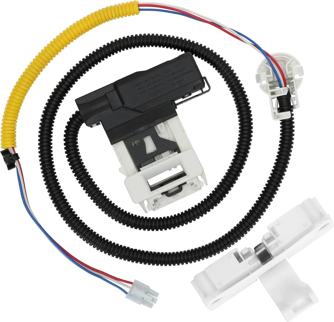 W11307244 W10682535 Washer Lid Lock Assembly and W10837741 Lid Strike Fit for maytag bravos crosley kenmore Series 110 200 500 roper whirlpool amana, Fit Model WTW5000DW1 RTW4516FW2 VAW3584GW1