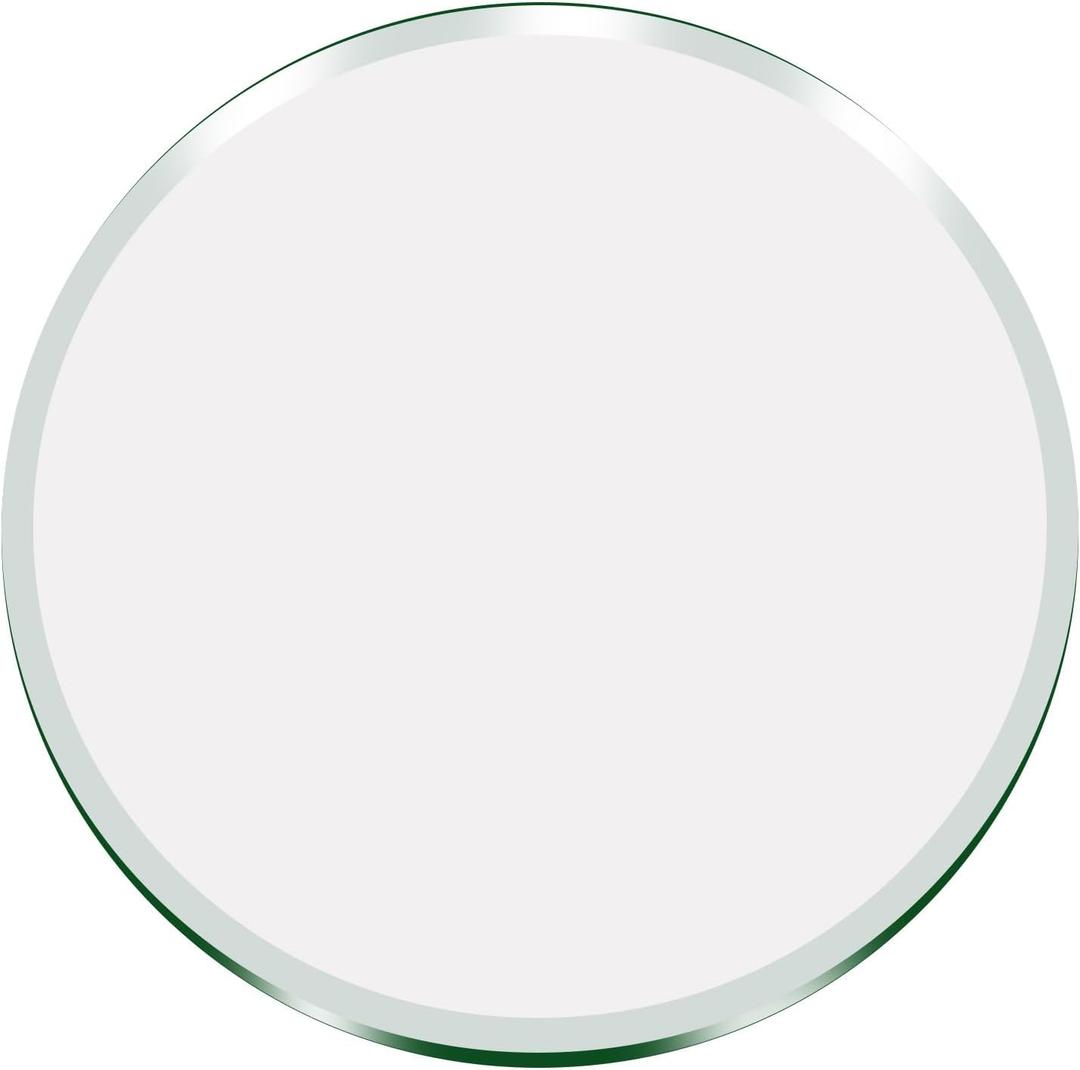 SZG Glass | 14" Inch Round Glass Table Top 1/4" Thick Tempered Beveled Edge (14 in)