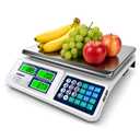 Price Computing Scale 88lb/40kg Commercial Food Scale with Change Function, Dual LCD Displays, Rechargeable Battery for Farmers Markets, Deli, Meat, Produce, Retail