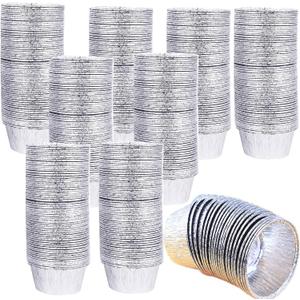 300 Pack Aluminum Foil Ramekins, 4 oz Disposable Ramekins, Tin Baking Cups for Tart, Pudding, Cupcake, Souffle, Appetizer