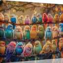 Parrot Family Puzzles for Adults 1000 Pieces, Colorful Bird Jigsaw Puzzles with Cute Parrots and Lovebirds, Challenging and Relaxing Puzzle, for Women and Bird Lovers