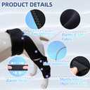 M Dog Knee Brace for Torn Acl Hind Leg for Support with Cruciate Ligament Injury, Better Recovery with Dog Leg Braces for Back Leg, Size M (Black)