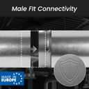 Draft Blocker 12'' Inch - Backdraft Damper - Draft Stopper - Backflow Preventer - Inline Fan Vent Deflector - One-Way Airflow Ducting - Dryer Duct Connector with Backdraught Flap