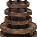 6 PCS 5/6/8 Inch Wooden Risers for Display Wood Pedestal Stand Round Mini Tray Stand Rustic Riser Tray Tiered Tray Decor for Party, Wedding, Birthday, Baby Shower,Home Dcor