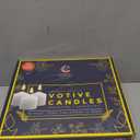 Candle Charisma Natural Ivory Unscented Votive Candles - 10 Hour Burn time - Set of 72 for Dinner, Wedding, Halloween and Holiday Decorations