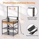 3D Printer Stand with Power Hub and Top Storage Shelf – Heavy Duty X-Bracket Stability, 3-Tier Storage & Tool Organizer for Workshop and Office