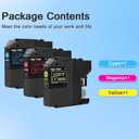 LC201CL LC201 XL Ink Cartridges(Cyan/Magenta/Yellow, 3-Pack) - LC201C LC201M LC201Y Ink Cartridge Replacement for Brother Ink Cartridge LC203 for MFC-J460DW MFC-J480DW MFC-J485DW MFC-J880DW Printer