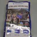 TICONN 6 Pack Extra Large Moving Bags with Zippers & Carrying Handles, Heavy-Duty Storage Tote Moving Boxes for Space Saving (Blue-24 Gallon)