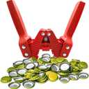 Manual Bottle Capper Tool, Double Lever Hand Capper with 144 count Beer Bottle Caps for Home Brewing, Bottle Sealer (Bottle Capper-1)