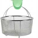 GREATLINK Mesh Steamer Basket, Stainless Steel Mesh Net Strainer Basket and Insert, Pressure Cookers and Pots,for Washing, Fry, Steam or Cook Fruits,Vegetables and Pastas (Free 2 Pcs Silicone Gloves)