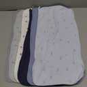 Susurration Muslin Burp Cloths, Soft Baby Burping Cloths for Unisex Boys and Girls, Newborn Essentials Large Extra Absorbent Washcloths, 20x10in, 6 Pack (Blue Print)