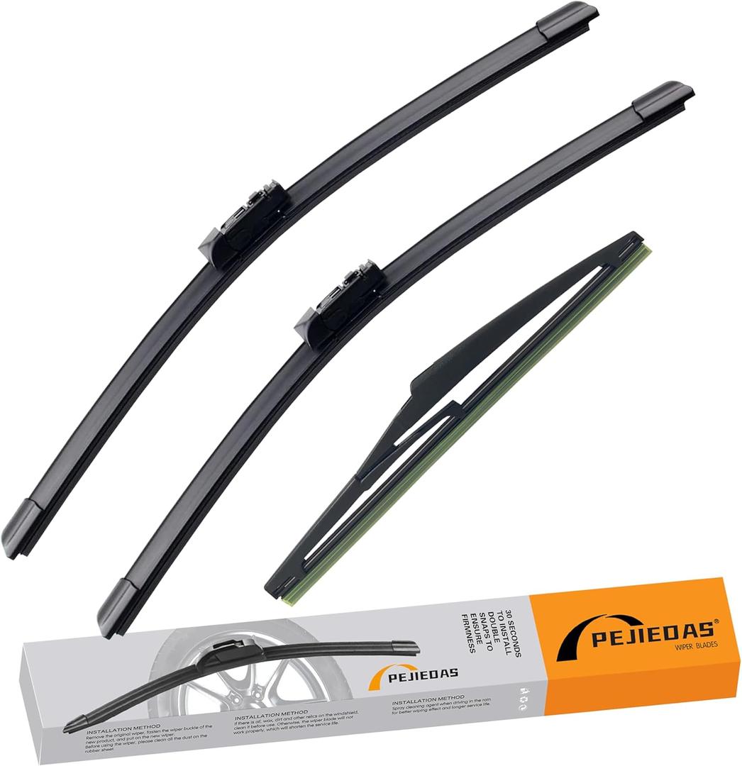 3 x OEM Wiper Blades, Replacement Wiper Blades for Lexus NX200t NX300 NX300h 2015-2021, (26 & 16 Front Wipers + 12 Rear Wiper Blades)