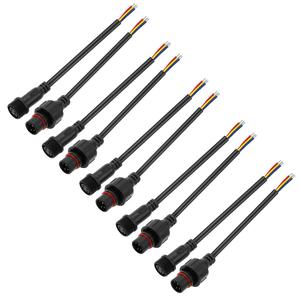 ALITOVE 5 Pairs 4 Core Electrical LED Connector IP65 with 20cm 18AWG 4X 0.5mm Cable for Car Truck Boat Indoor/Outdoor LED Strip Lights/String