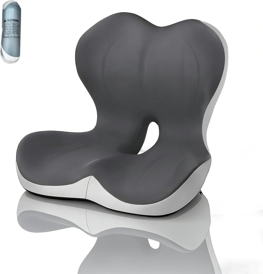 Memory Foma Car Seat Cushion Reducing Sciatica Pressure, Truck Driver Long Travel Hemorrhoid Pillow, Ergonomic Non Slip Wheelchair Cushions, Comfort Office Home Chair Back Pad